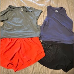 Athletic shirts and shorts